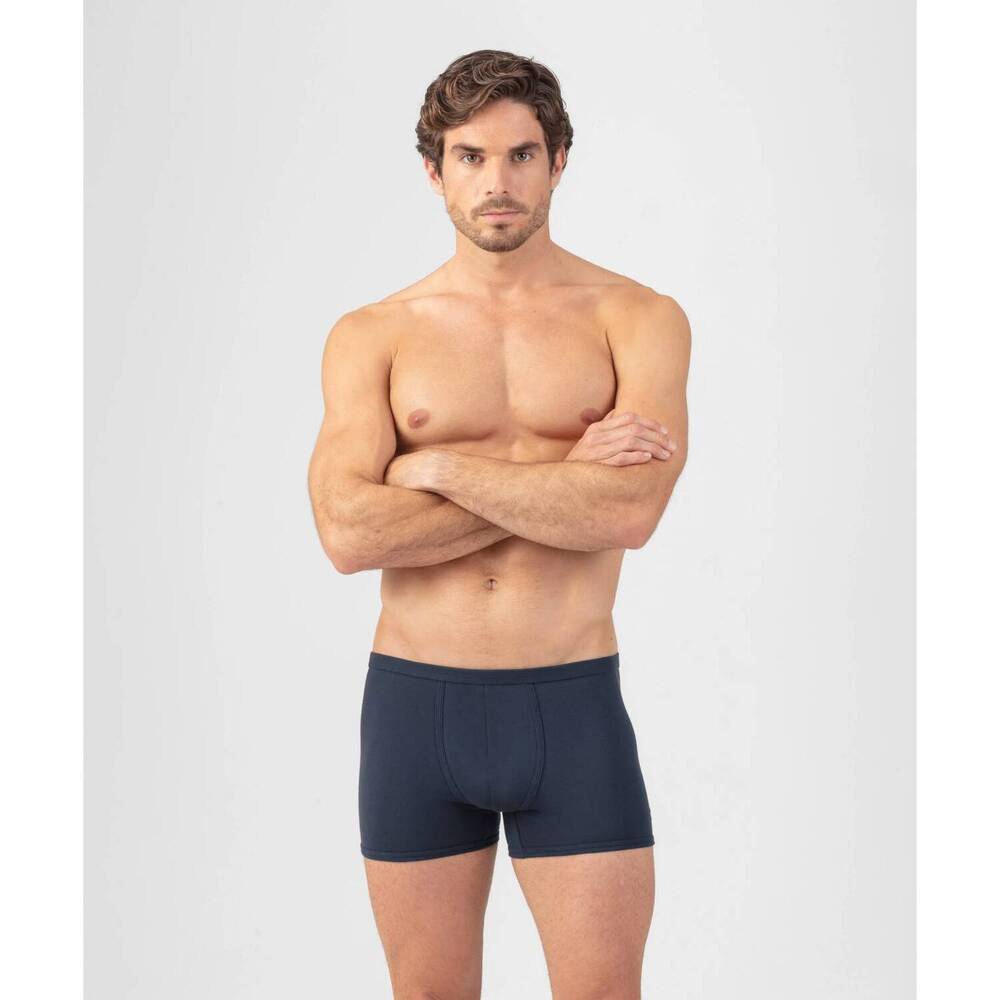 NEW RON DORFF pull-on boxer briefs with piping in navy